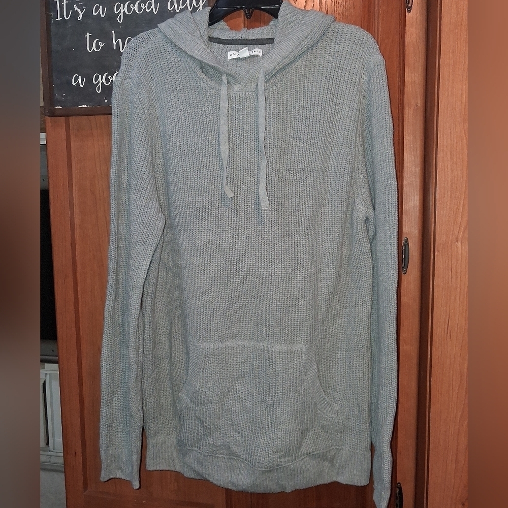 And Now This Cozy Gray Hooded Sweater In A Mens Size Large. NWT.